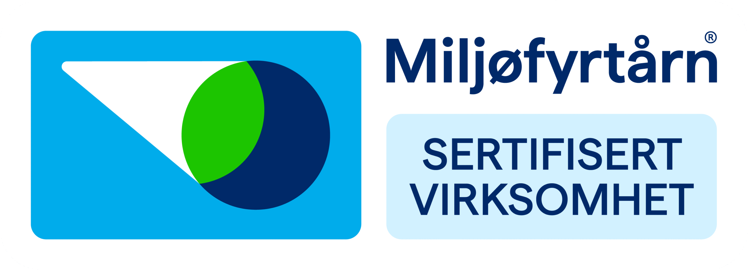 Logo for Miljøfyrtårn Sertifisert Virksomhet.